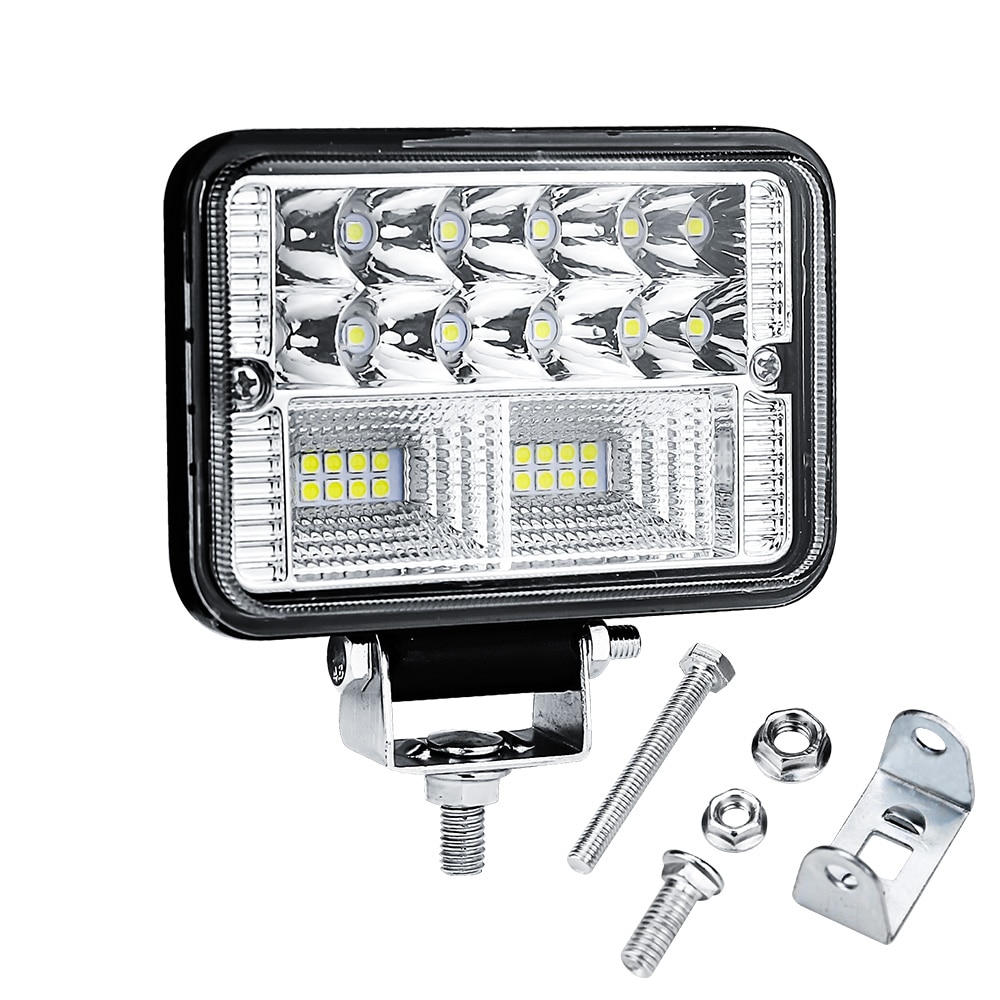 Luz LED de trabajo para remolque de camión, faro antiniebla de alto brillo de 4 pulgadas, 26LED, 12V y 24V, accesorios para coche