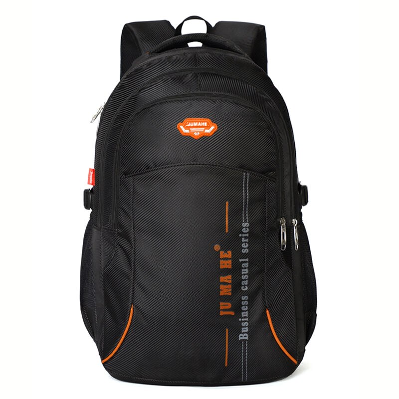 Stor kapacitet usb vandtæt rygsæk mænd laptop rygsæk skoletasker high schoolbag studerende taske til teenage rygsæk mand: Orange