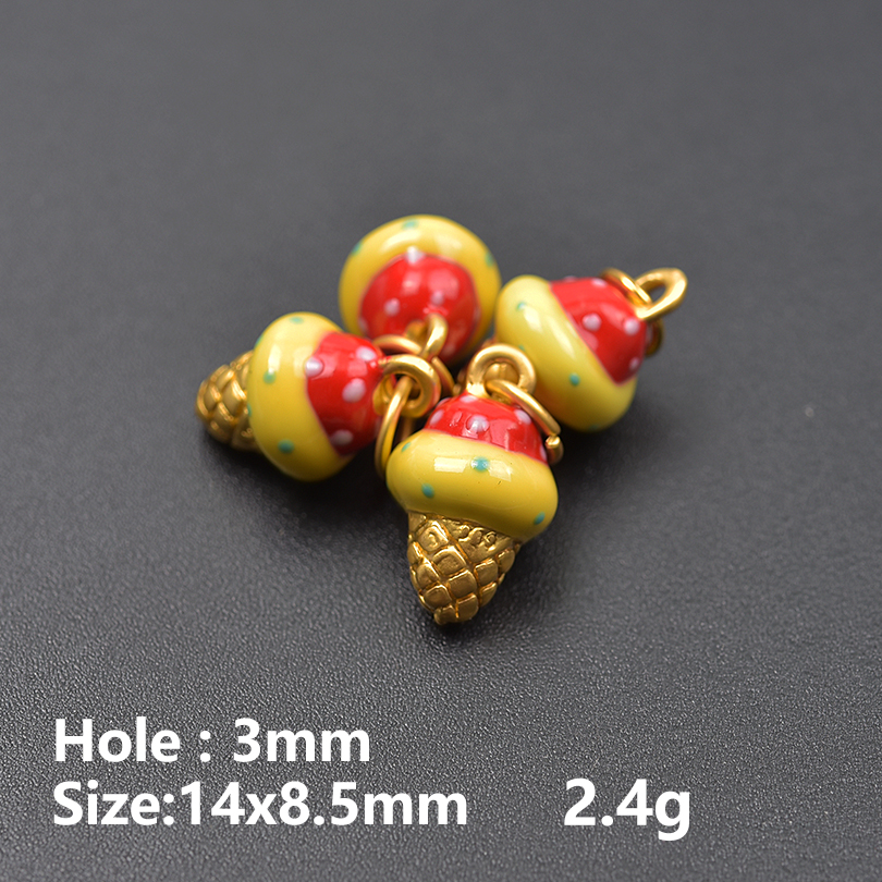 13pcs/Lot Mix Dessert Cake Ice Cream 3D Gold Color Enamel Charms For Jewelry Making Supplies Candy DIY Cute Pendant Accessories: Blue Zinc Plated