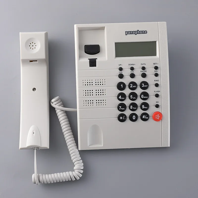 Bekabelde vaste telefoon met vaste telefoon en nummerherkenning Telefoon voor thuiskantoor Hotel: WIT