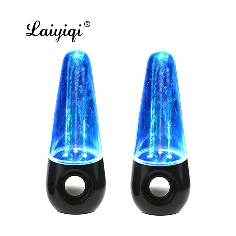 Laiyiqi 1 paar Led Light Dancing Water Speakers bullet Fontein waternevel HiFi stereo woofer Muziek PC alto falante caixa som