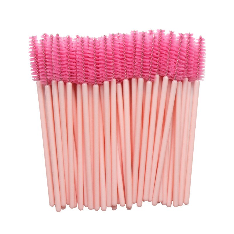 50 pezzi spazzole per ciglia usa e getta spazzola per sopracciglia in nylon solido bacchette per mascara applicatore ciglia pettine cosmetico strumenti per il trucco delle donne: Blu