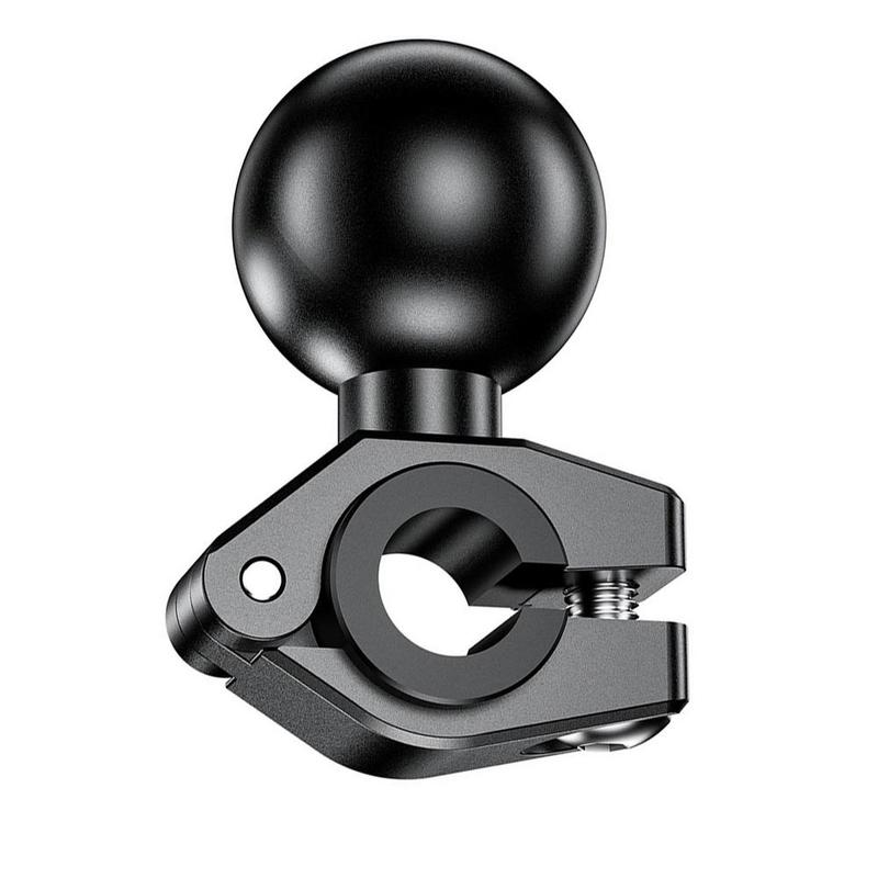 Soporte de bola de goma de 1 o 1,5 pulgadas para motocicleta, Base de montaje redonda o cuadrada de aluminio para Gopro y Garmin