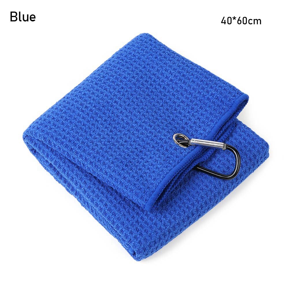 1PC Pure Color Towel Microfiber Cotton Golf Towel With Carabiner Hook Cleans Clubs Golf Towel Hands Cleaning Towels 30*50cm