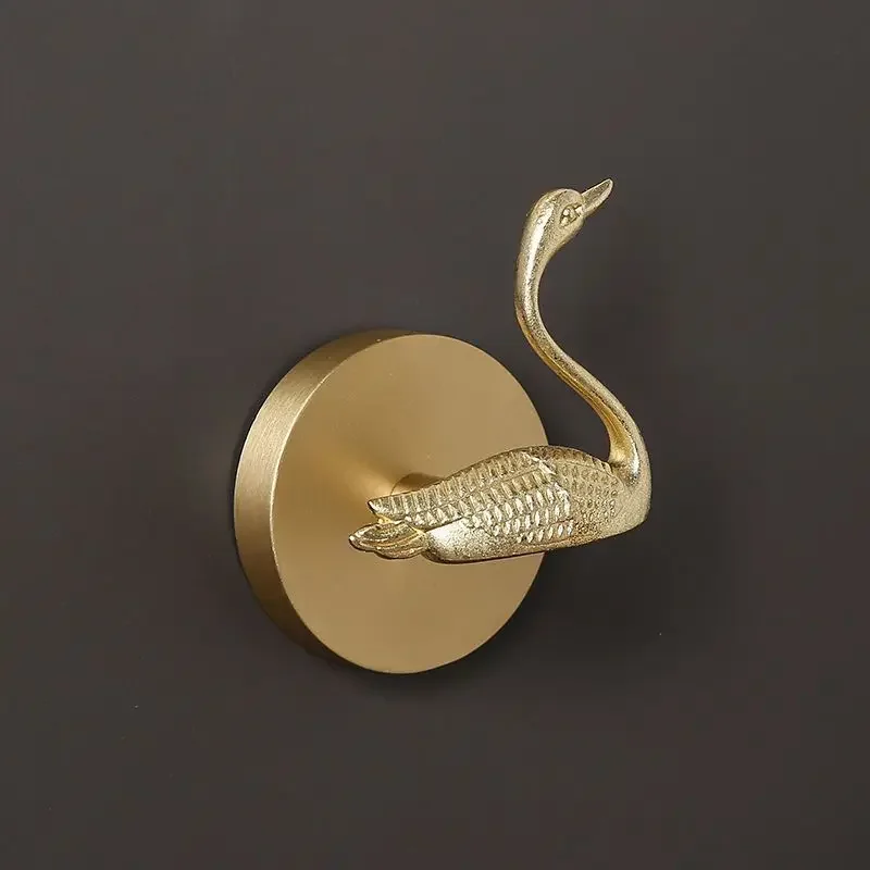 Pure Copper Animal Hooks Wall Mounted Hook for Hanging Clothes Hats Keys Scarf Brass Towel Holder Bathroom Accessories Coat Rack: Lavender