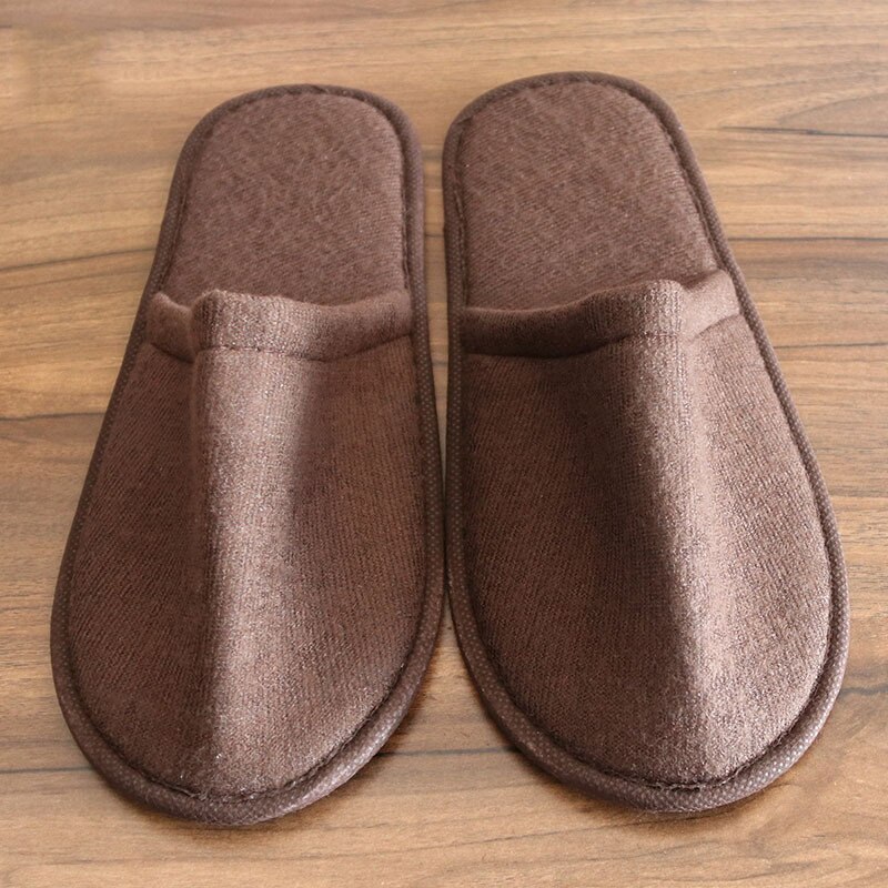 Zapatillas de interior desechables Unisex, calzado informal de Spa para viaje en Hotel o en casa, zapatillas antideslizantes de tela de algodón para hombre y mujer