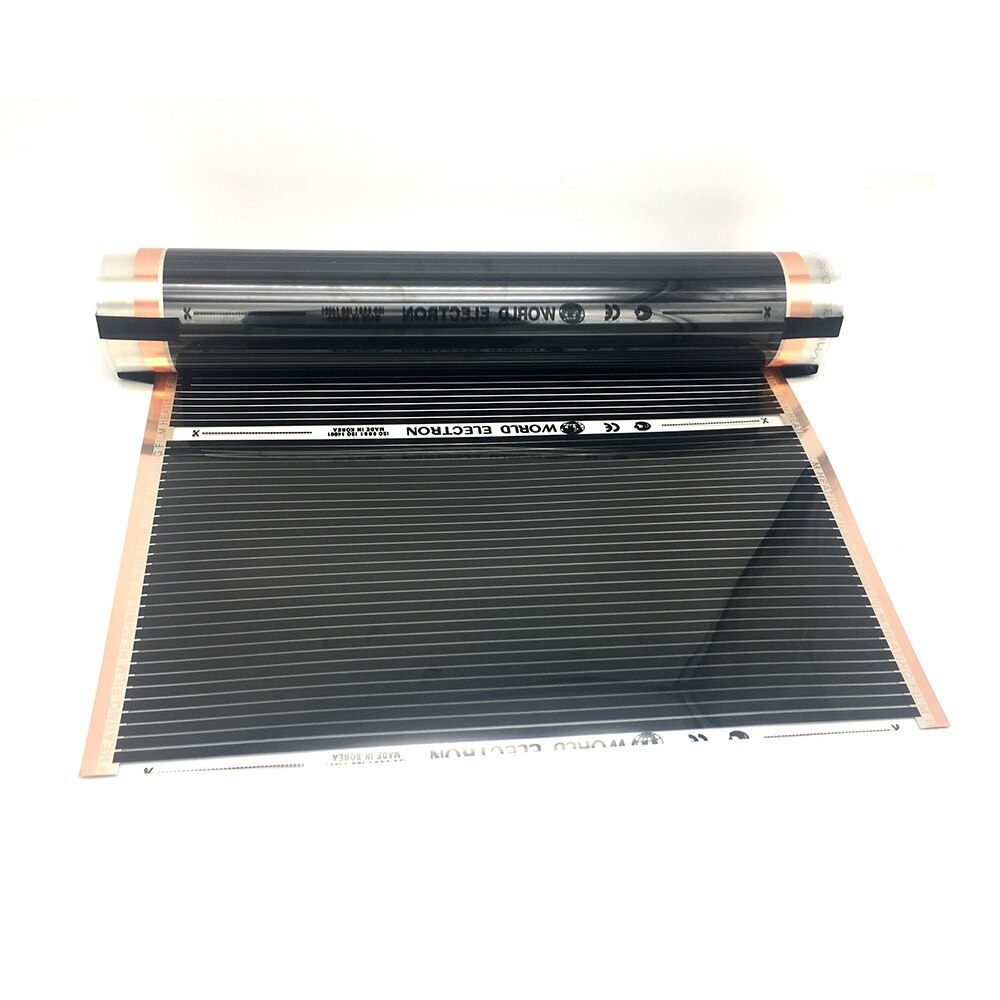 MINCO WÄRME Infared Fußbodenheizung Film 400 w/m2 Warmen Boden matt mit Klemmen und Pasten
