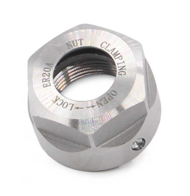 ER20-A Spanmoer Voor Cnc Graveren Spindel Motor Zwart/Zilver Spantang Collet Moer: A Silver Balance Nut