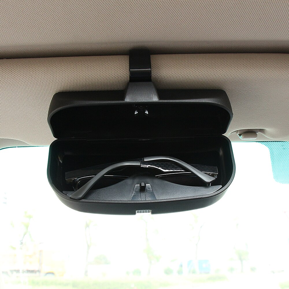 Estuche Universal para guardar gafas de coche, caja organizadora con bolsillos de almacenamiento, estilismo para coche,
