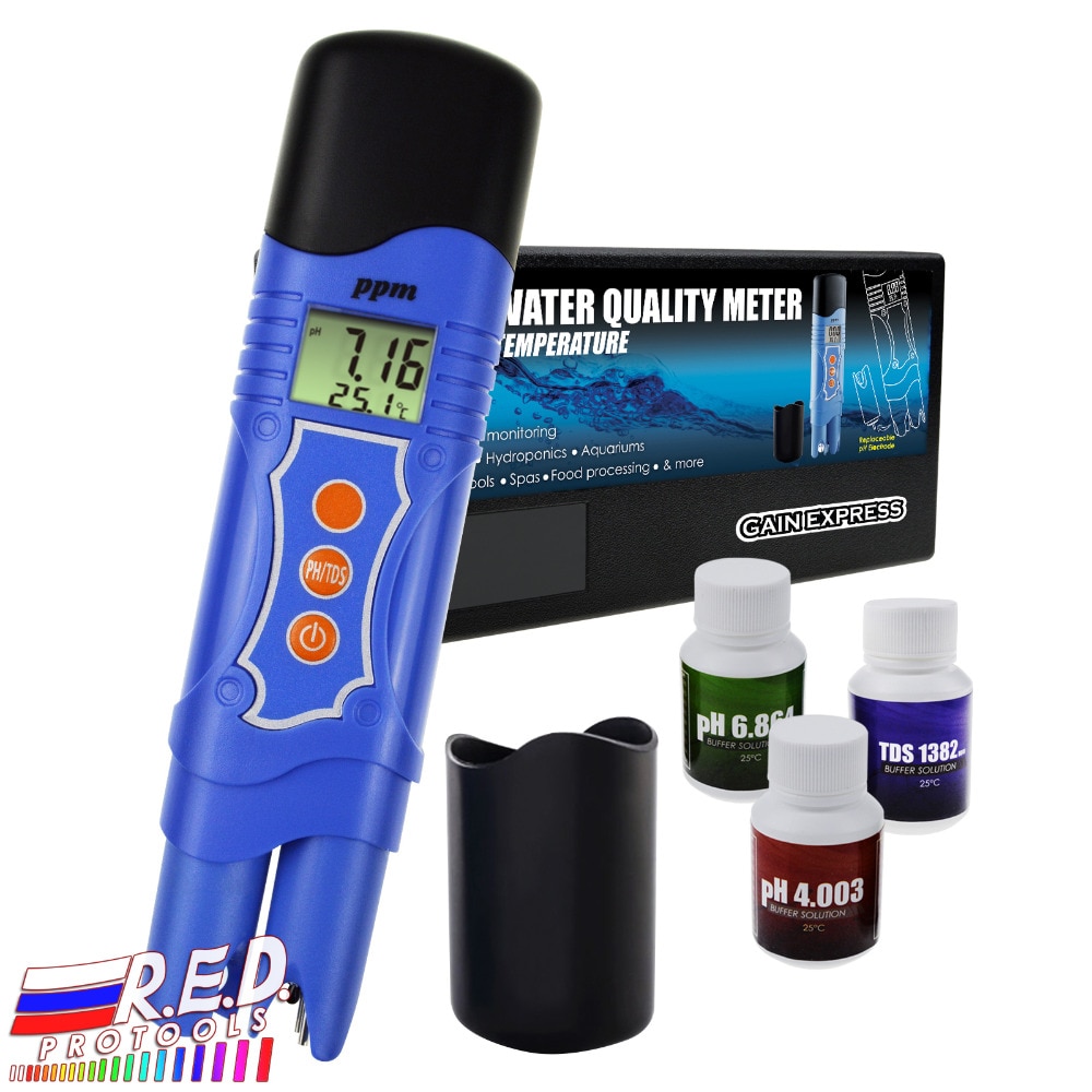 3-in-1 pH / TDS / Temperature Meter Combo Water Tester Digital Pen-Type with ATC 0.00~14.00pH 0~1999mg/L(ppm) Pool, Spa