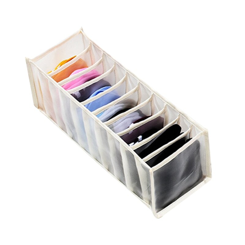 Underwear Bra Socks Panty Storage Boxes Cabinet Organizers Wardrobe Closet Home Organization Drawer Divider Dormitory Save Space: 2white--11 grid