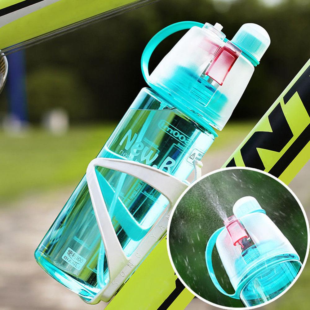 600ml udendørs cykel cykling drikkedunk sport spray flaske vandflaske nedkøling tåge gym flaske kop