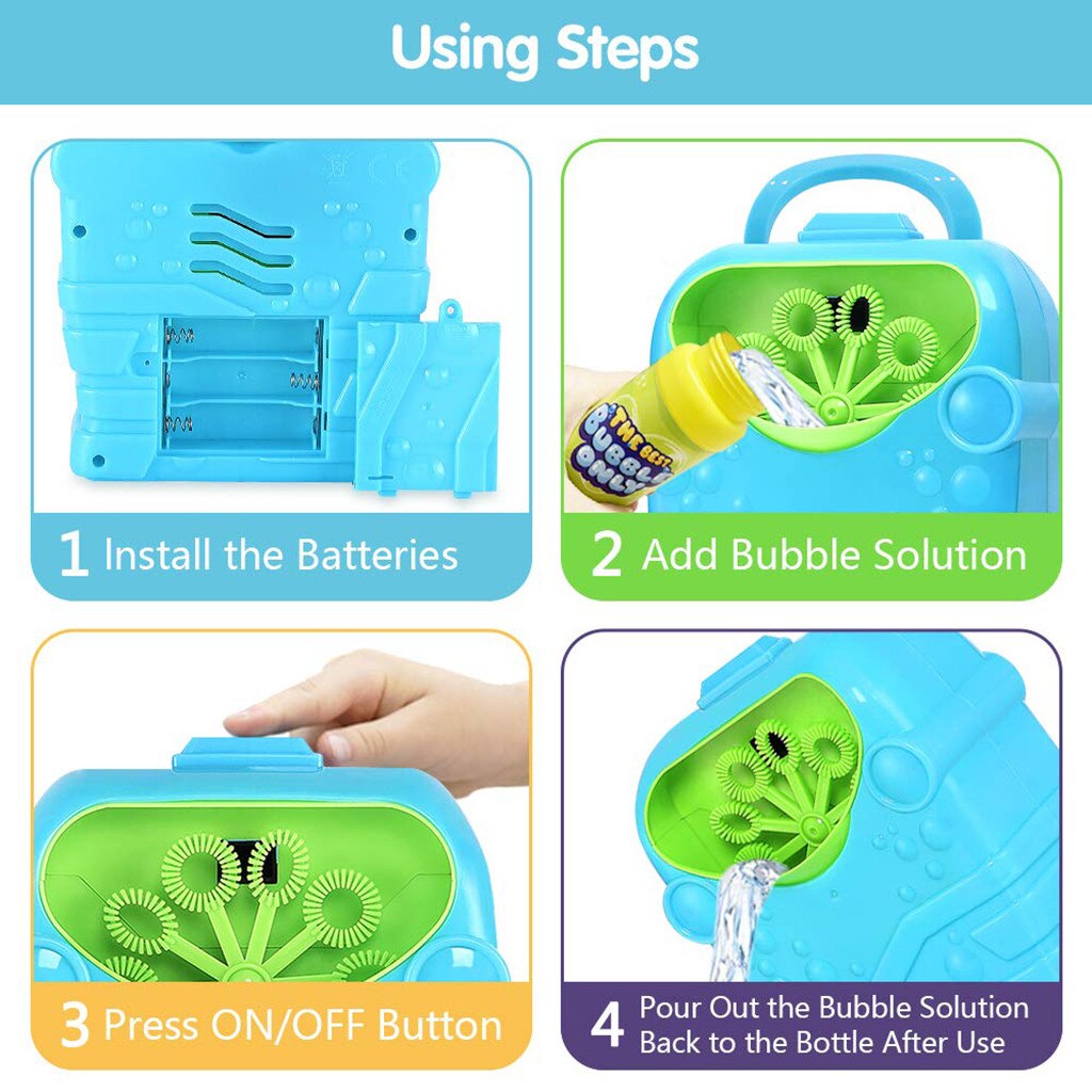 Bubble Machine Kids Duurzaam Automatische Bubble Blower Outdoor Speelgoed Voor Kinderen Bruiloft Benodigdheden Bellen Blazen Speelgoed LL3