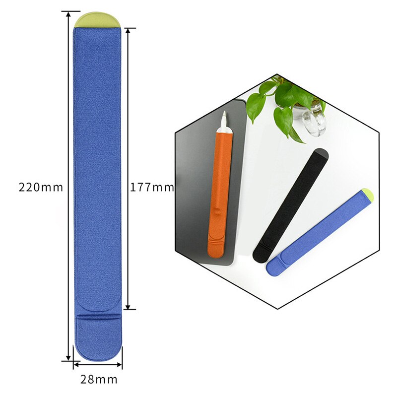 1 pièces adhésif souple tablette porte-crayon manchon pour IPad étui de protection stylo pochette de couverture Durable 22*2.8cm 1st Generation)