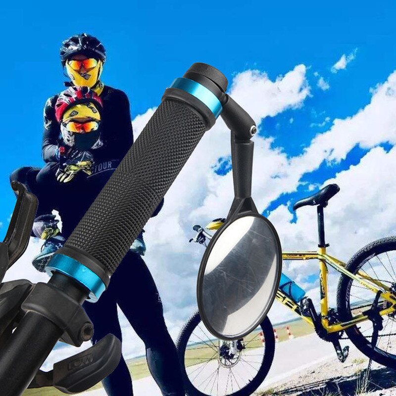1Pcs Bike Spiegel Stuur Achteruitkijkspiegel Groothoek 360 Graden Draaien Fiets Spiegel Mtb Racefiets Fiets Accessoires