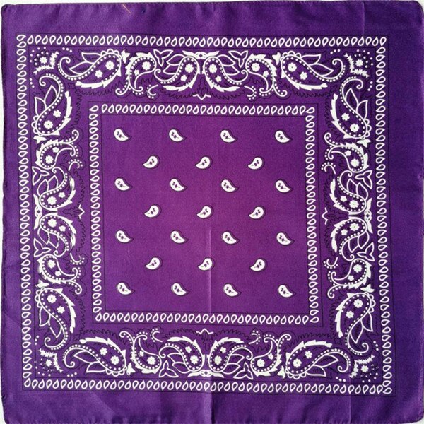 Sjaal Hip Hop Rode Bandana Man Vrouwen Mode Hoofdbanden Haarband Pols Wraps Haar Sjaals Haaraccessoires: purple bandana
