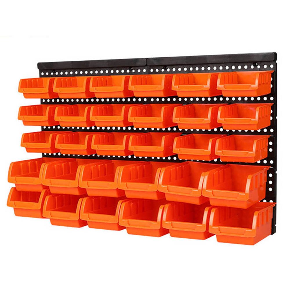 Hardware Tool Hanging Board Garage Workshop Storage Rack Screw wrench Classification Component Shelf Wall-Mounted Tool Organiser: Parts Box