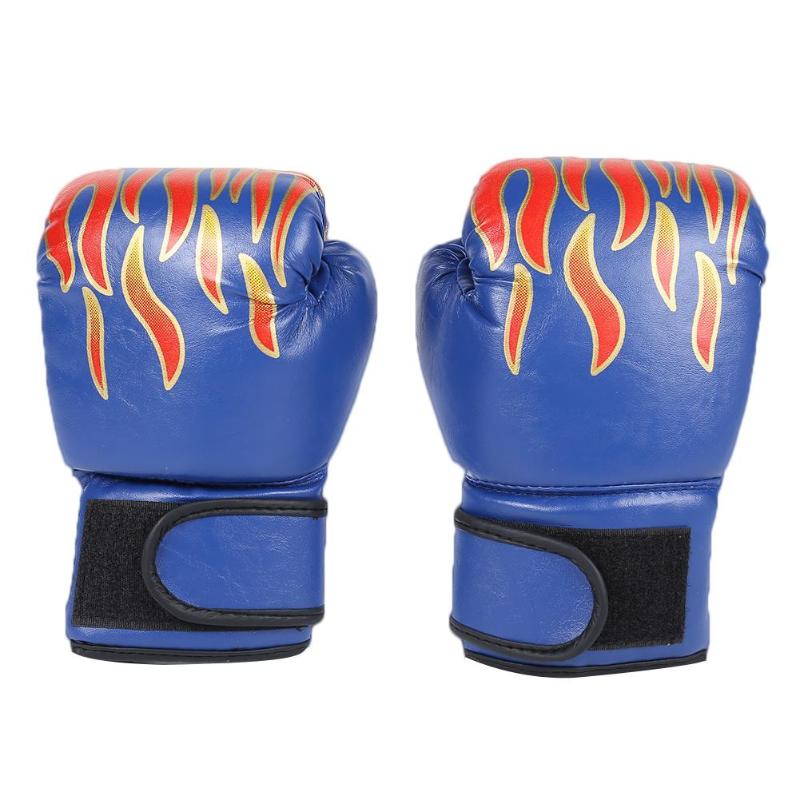 2pcs Child Boxing Gloves Kids Training Fighting Gloves Boxing Training Fighting Gloves Kid Breathable Sparring Flam: Blue