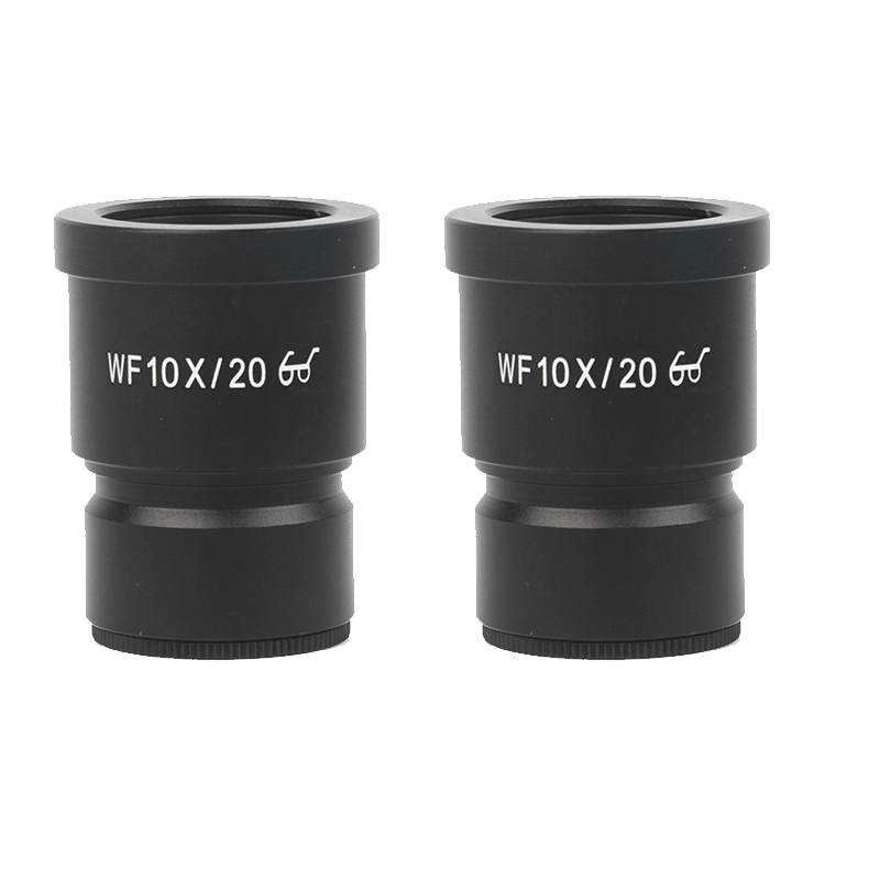 Óculos de campo amplo para microscópio estéreo, pares de óculos wf10x wf15x wf30x wf10x/23, tamanho de montagem 30mm com visão 23mm: WF10X-20