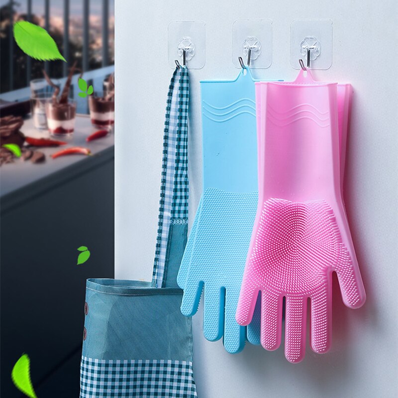 Schoonmaken Handschoenen Keuken Siliconen Schotel Scrubber Handschoen Magic Dish Washing Glove Voor Huishoudelijke Scrubber