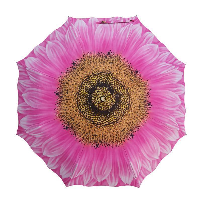 3d Sunflower Umbrella Women Three Folding Windproof Wasterproof Anti Uv Parasol Sunny Rainy Women's Umbrella: 4