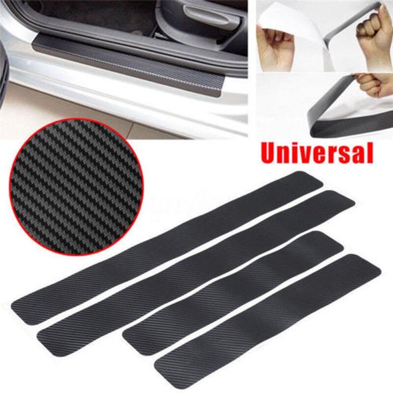 4Pcs Door Sill Stickers Carbon Fiber Black Thresho... – Vicedeal
