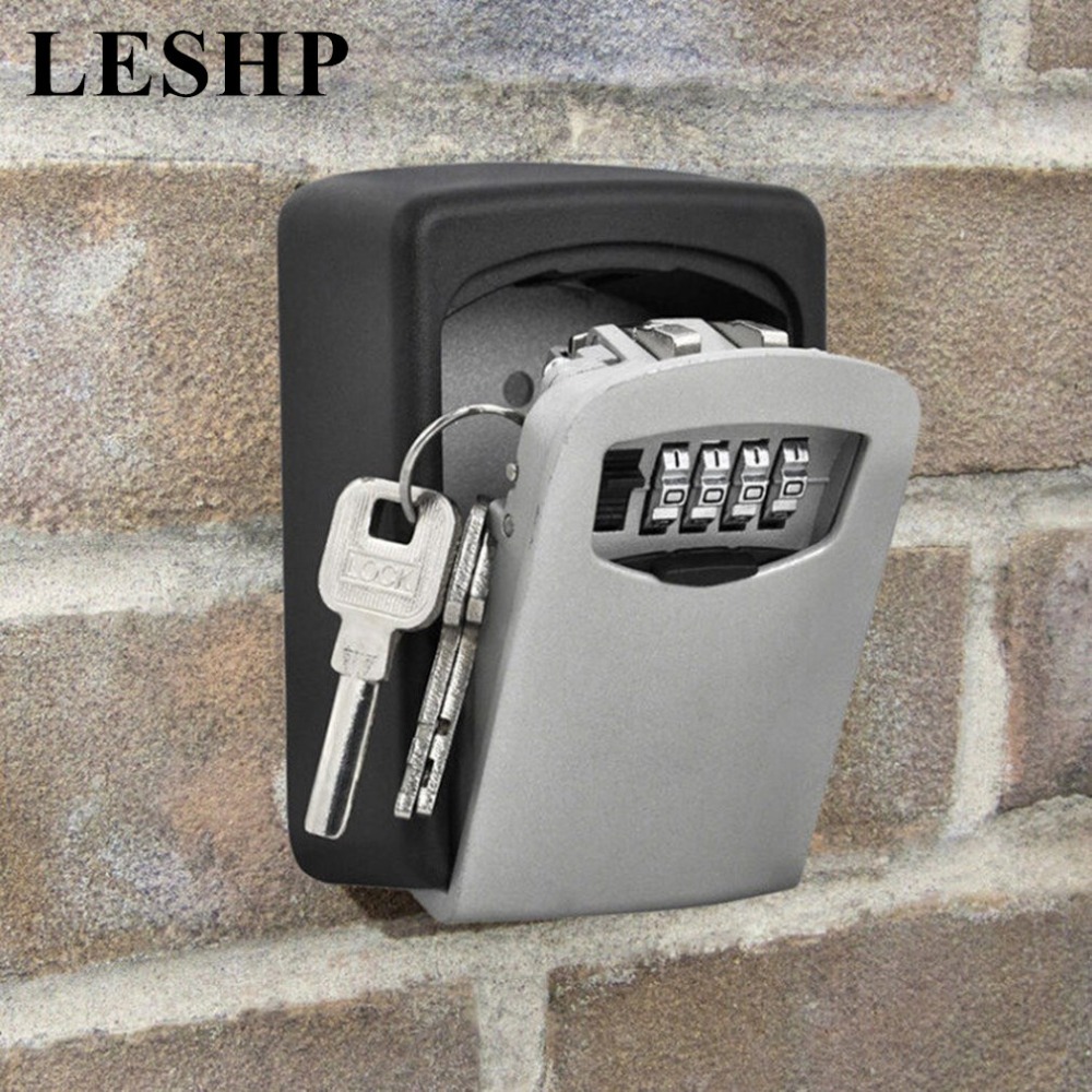 Wall Mounted Code Keys Box Lock 4 Digit Combination Password Key Storage Organizer Box Home Security Alloy Key Box