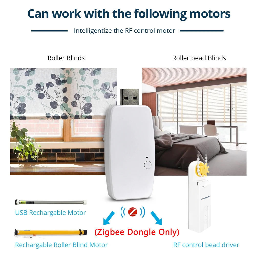 Remote Control for Roller Shade Blind Motor Chain Roller Blinds ZM25 ZM25RX M515EGB AM15 RF Control: Brown
