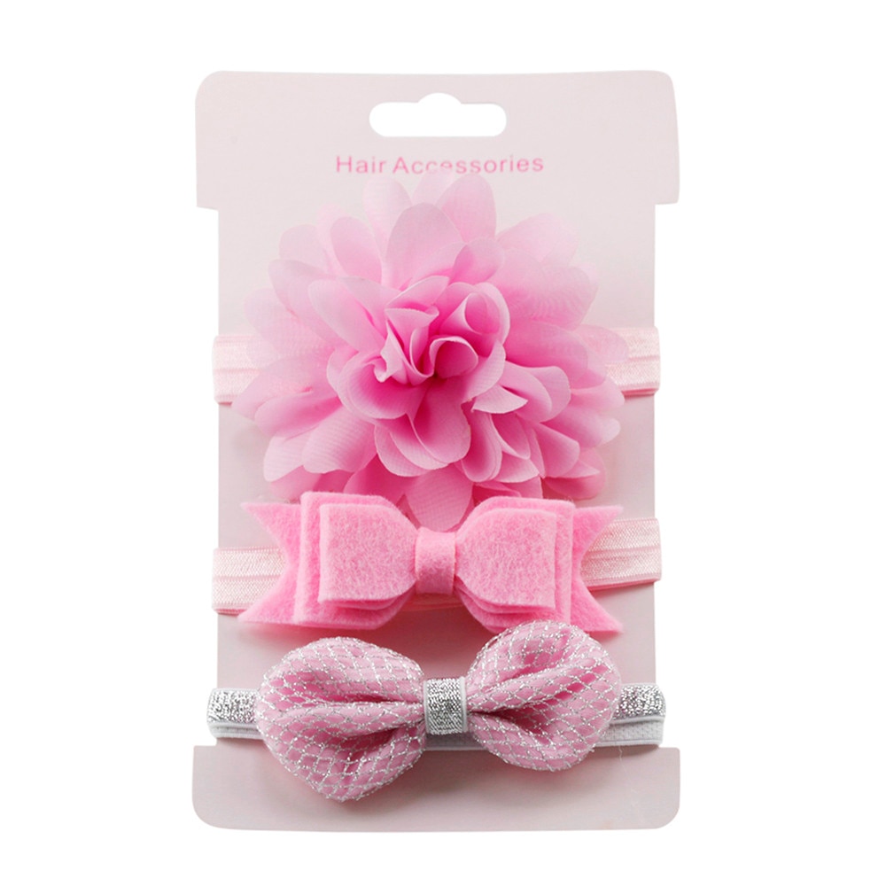 2020 3 pz Dei Bambini Floreale Della fascia Delle Ragazze Del bambino Accessori Anello Elastico Della fascia impostato Nuovo Arrivo Dropshipping # Jan: L