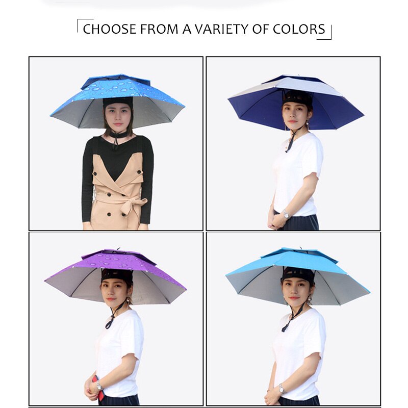 Pieghevole Testa Ombrello Cappello anti-Pioggia – Grandado