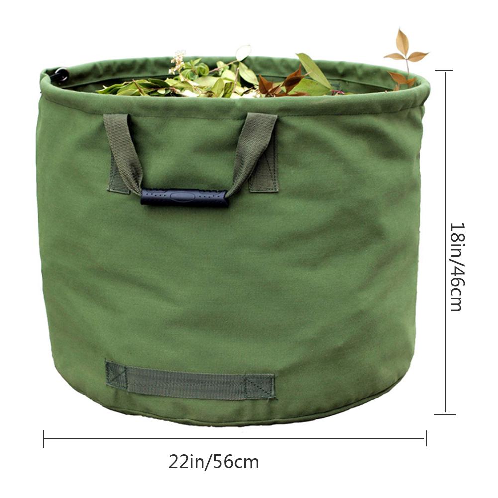 22*18inch Garden Leaf Bag 600D Waterproof Oxford Cloth Waste Trash Bags Garden Plant Flower Garbage Bag Garden Leaf Storage Bag