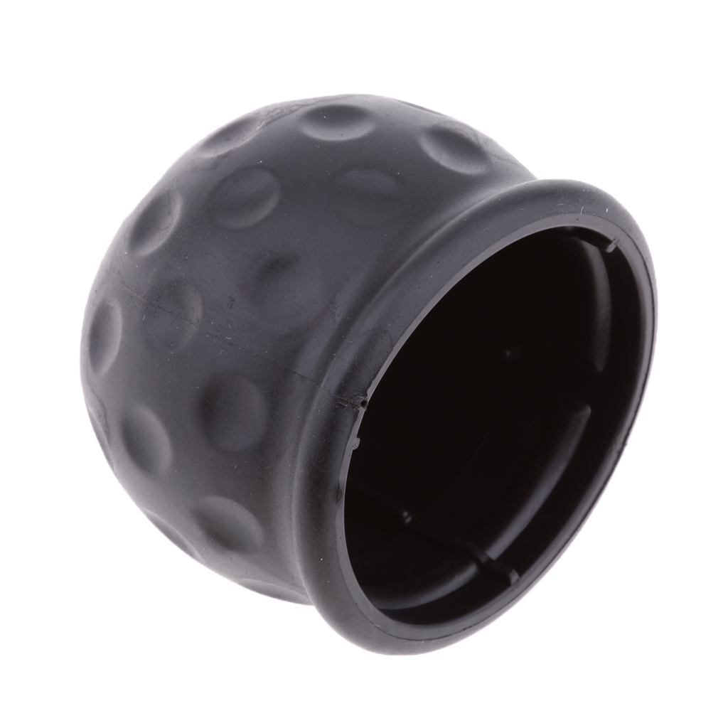BLACK CAR/TRAILER/CARAVAN TOWBALL/TOWING BALL/TOW BAR COVER WITH RED REFLECTOR main image 1