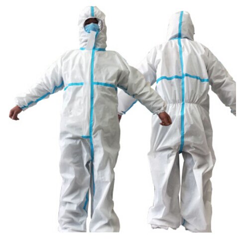 Anti- Dust 마스크 Hooded protective clothing Antibacterial Chemical Protective Dust-proof Clothing protection: XL