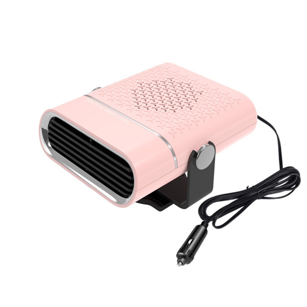 Car Heater 12/24V 150W Universal Automobile Windshield Defogger Defroster 360 Rotatable Vehicle Windscreen Demister for Winter: pink 24v
