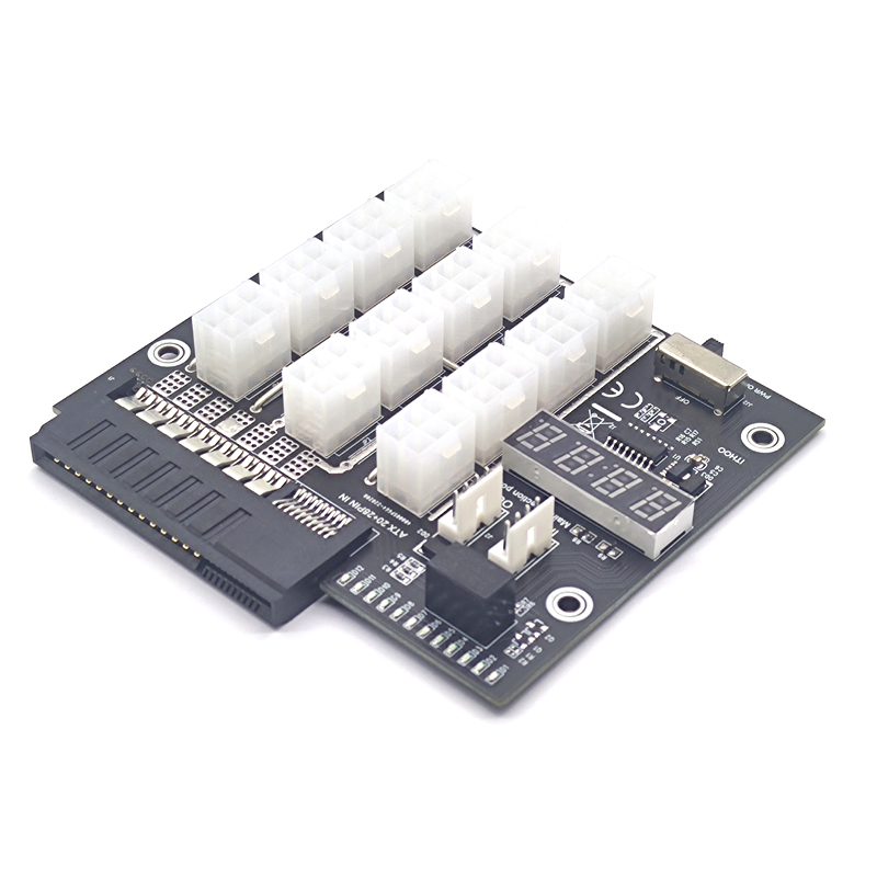 Upgrade ATX 10 + 14PIN Power Slot NAAR 12x 6Pin Voeding Breakout Board Adapter Converter 12V voor HP PSU en BTC Mijnbouw