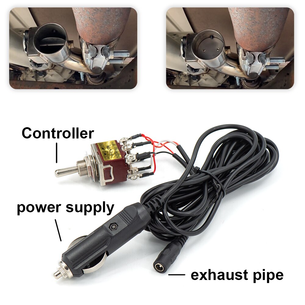 2.5, 3 Inch Electric Exhaust Muffler Valve Cutout System Dump exhaust cutout bypass valve KYS