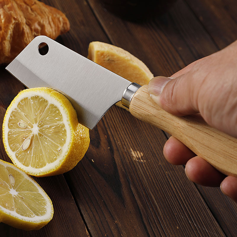 Juustovoiveitsi tammikahvainen juustovoileikkuri viipalointipizzaveitsi ruostumattomasta teräksestä valmistettu paistettu juustoveitsi