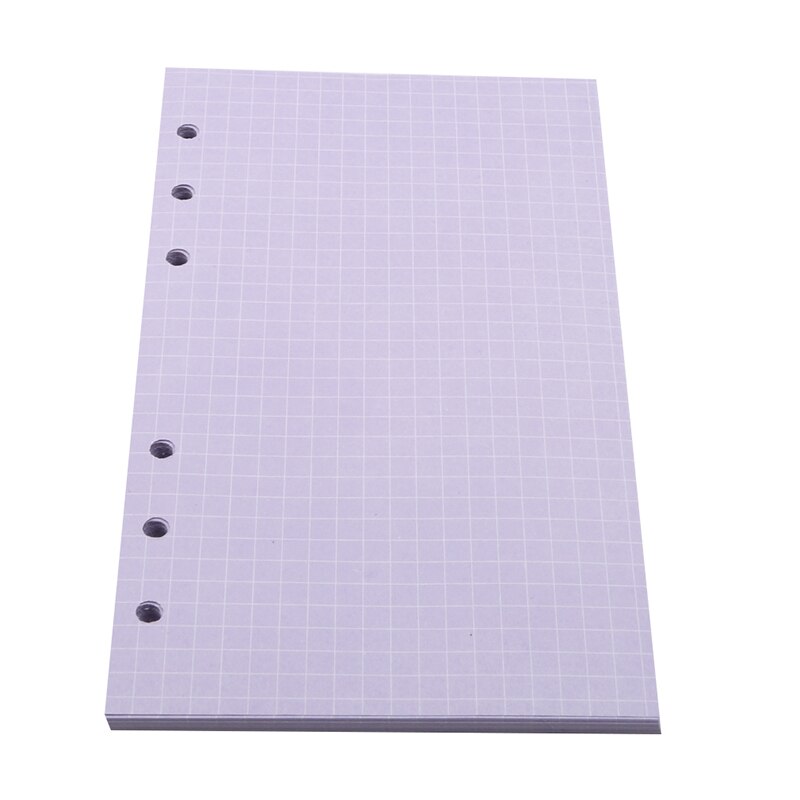 6 Holes Loose Leaf Notebook Spiral Planner Refill Inner Paper A5 Pages Blank Grid Line To Do List For Filofax