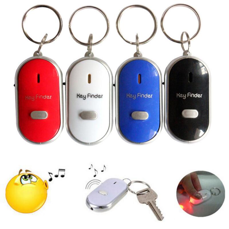 Anti-Verloren Alarm Key Finder Locator Sleutelhanger Whistle Sound Control Alarm Met LED Licht Mini Anti Verloren Sleutel finder Sensor
