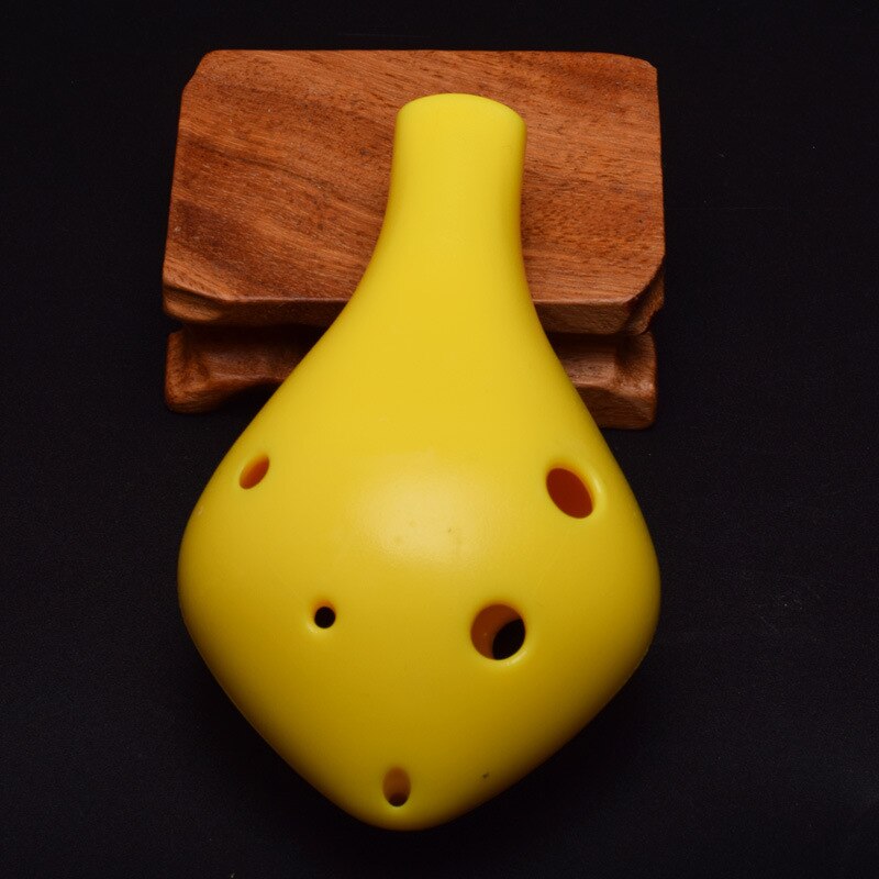 4 colores 6 agujeros Alto C Ocarina ABS plástico Mini instrumento Musical para de principiante Ocarinas para accesorios de música: Yellow