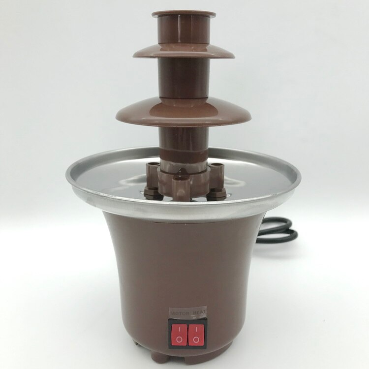 Mini Chocolade Fontein Drie Kolom Creatieve Chocolade Melt Met Verwarming Fondue Machine Voor Kinderen