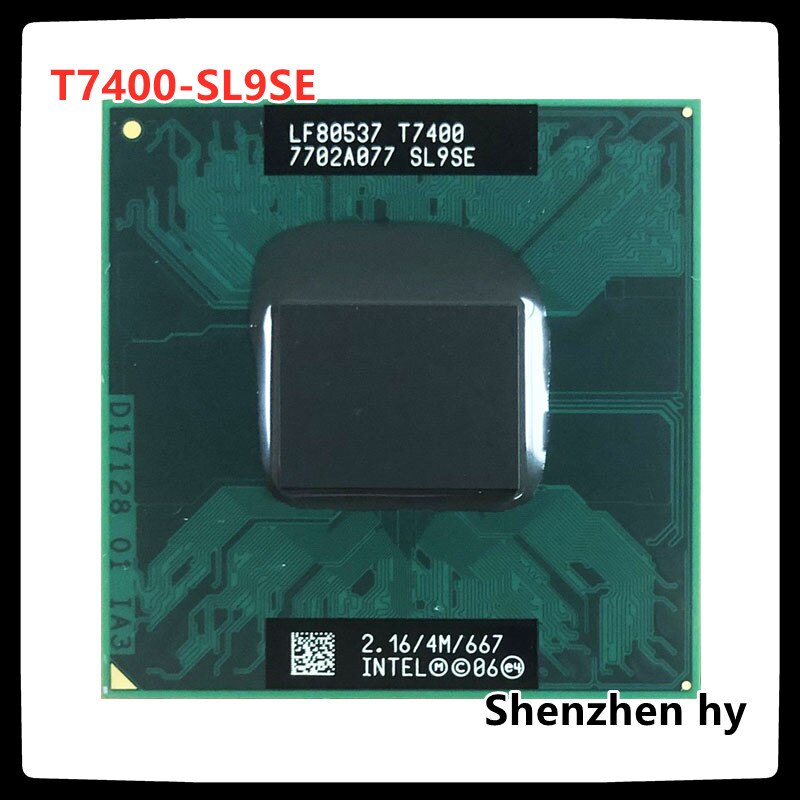 T7400 SL9SE 2.1 GHz Dual-Core Dual-Thread CPU Processor 4M 34W Socket M / mPGA478MT