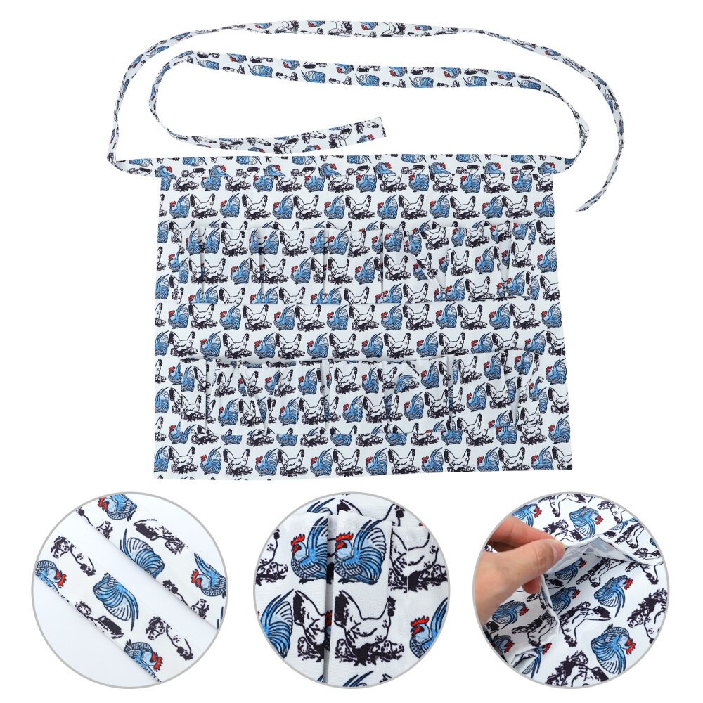 Chicken Egg Collecting Apron Pockets Hen Duck Goose Dove Eggs Holder Apron: A2
