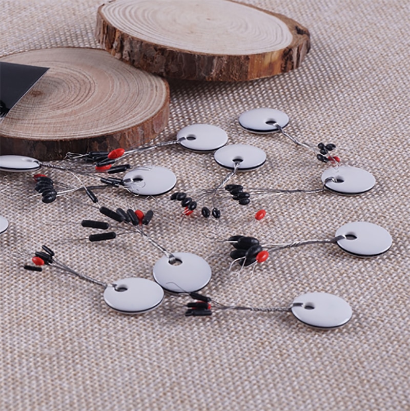 6 + 1 espace haricots caoutchouc bouchon outils de pêche accessoires Flotador Pesca Bobber outil de pêche accessoires