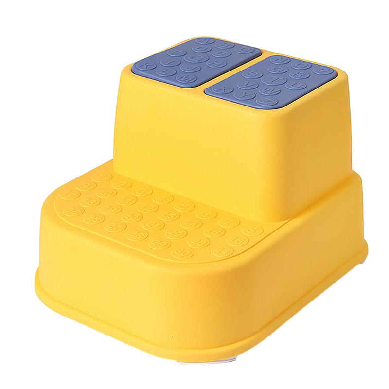 Baby Multi-Function Step Stool Anti-Slip Thicken Footstool Double Layers Stool For Kids Children Potty Training Supplies: Yellow