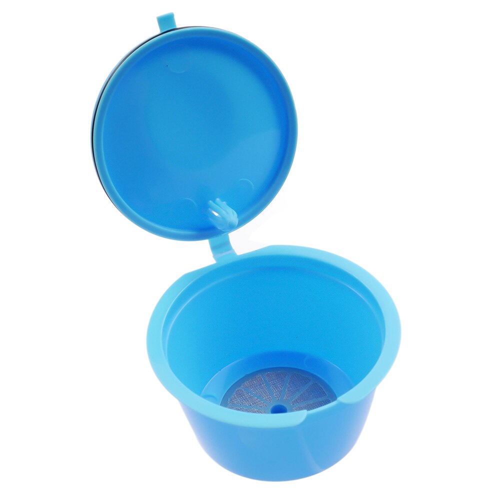 8 Colors Refillable Coffee Capsule For Nescafe Dolce Gusto Reusable Capsules Coffee Pods K-cups Useful 50 times: sky blue