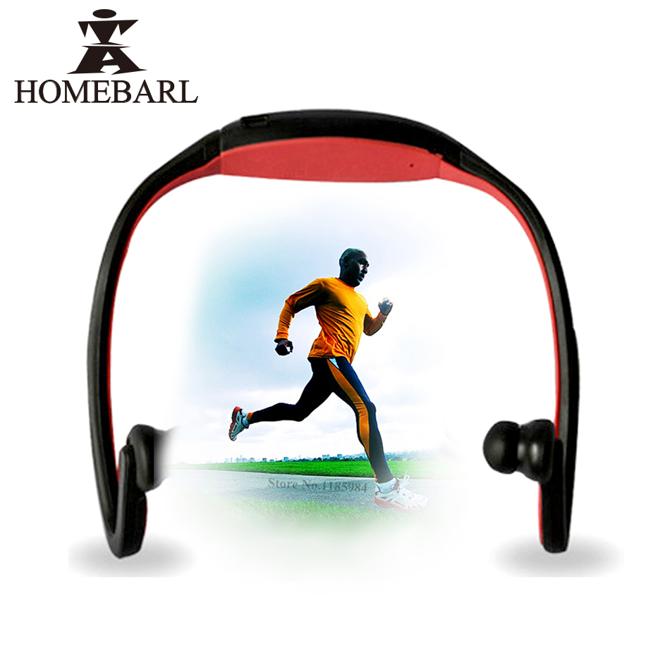 HOMEBARL BS19C Bluetooth 4.0 Sport bezprzewodowe słuchawki na szyję słuchawki słuchawki + 8GB 16GB karta Micro SD/FM Radio / Mic PK ZK-S9