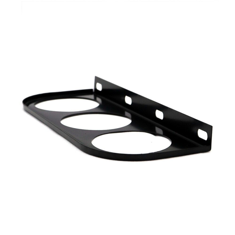 52mm Triple Gauge Meter Cup Holder Bracket Iron Dash Mount (Silver)