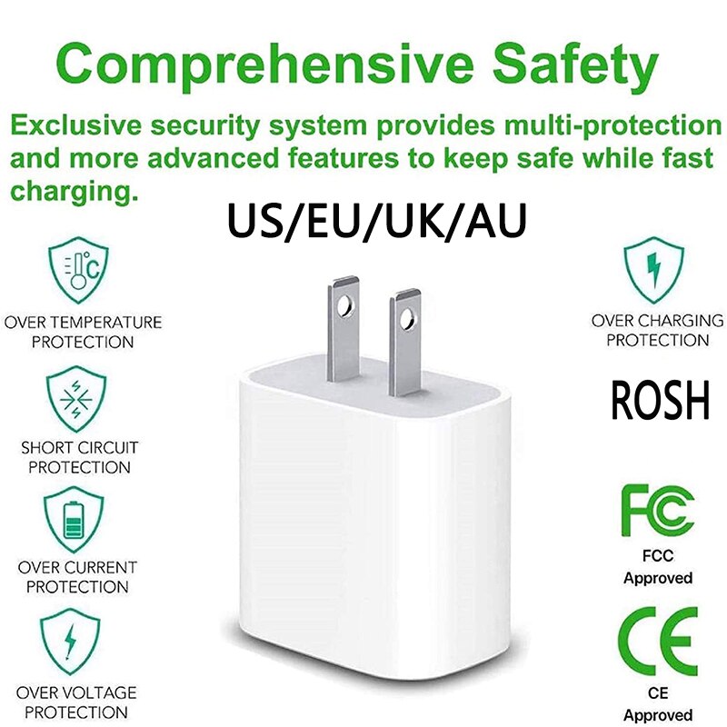 Travel Wall Adapter Converter Socket Power AU/UK/US/EU Plug usb Charger For Mobile Phone 20W Dual USB Charging