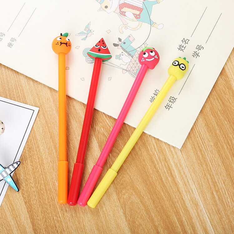 1pcs Cartoon Cactus Style Pen Out of Pencil Case Write Easy and Smooth Pencil Bag Stationery School Supplies: 312-random 1pcs